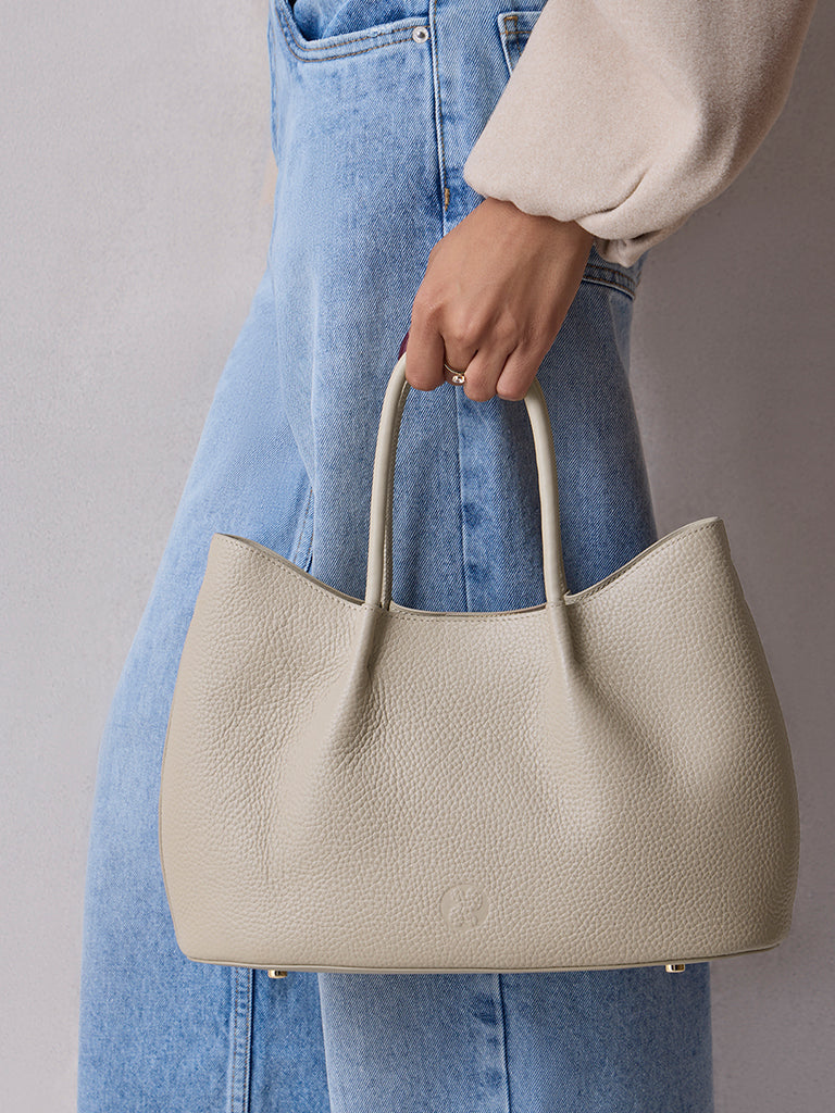 Belle Grain Leather Mini Tote
