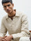ETA Taupe Textured Relaxed-Fit Cotton-Blend Jacket