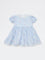 HOP Baby Girls Blue Floral Pattern A-Line Dress