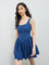 Bombay Paisley Blue Corset-Style Cotton A-Line Dress
