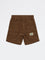 HOP Kids Boys Dark Brown Relaxed-Fit Mid-Rise Cotton-Blend Shorts