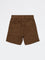 HOP Kids Boys Dark Brown Relaxed-Fit Mid-Rise Cotton-Blend Shorts