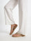 LUNA BLU Taupe Braided Comfort Flip-Flops