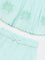 HOP Baby Girls Mint Floral Embroidered Cotton Top and Shorts Set