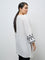 Diza Off-White Embroidered Kurti
