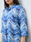 Diza Indigo Chevron Pattern Tunic