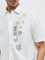 ETA White Floral Embroidered Relaxed-Fit Cotton Shirt