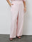 Gia Light Pink Solid High-Rise Cotton-Blend Trousers