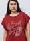 Gia Rust Botanical Design Cotton T-Shirt