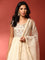 Cream tissue fabric Three piece anarkali set