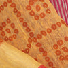 Yellow Matka Saree With Bandhani Prints