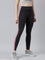 Women Solid Grey Stripe Active Leggings