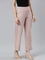 Women Solid Baby Pink Ponte Wide Leg Pants