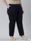 Women Solid Navy Comfort Fit Cotton Pants