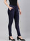 Women Solid Navy Mid Rise Corduroy Jeggings