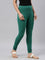 Bottle Green Cotton Stretch Churidar