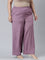 Women Lila Solid Linen Palazzos