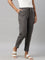 Women Striped Grey Linen Mid Rise Pencil Pants