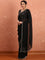 Black Organza saree cut Dana hand embroidery with heavy ready made blouse