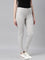 Women Off White Stripe Printed Jeggings