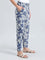 Grey Woven Viscose Printed Lounge Pants