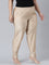 Women Medium Gold Solid Mid Rise Metallic Pants