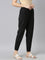 Women Striped Black Linen Slim Fit Pencil Pants