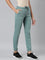 Women Solid Cotton Teal Cuffed Joggers