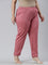 Women Solid Rusty Pink Comfort Fit Cotton Pants