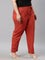 Women Solid Rust Comfort Fit Cotton Pants