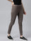 Women Brown Stripe Printed Mid Rise Jeggings