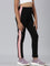 Girls Black Side Stripe Active Leggings