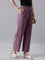 Women Lila Solid Linen Palazzos