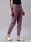 Women Solid Lilac Cotton Pencil Pant