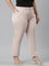 Women Baby Pink Crepe Pants