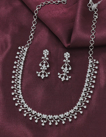 Designer Zirconia Crystal Elegance Necklace Set