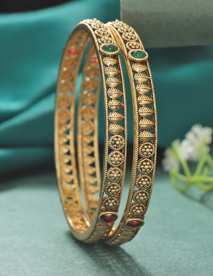 Designer Matt Kempu Stone Bangles