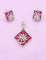 Zirconia Rhodhium Polish Pendant Set
