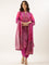 Magenta Muslin Bandhani Printed Three Piece Suit Set