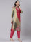 Magenta Dola silk embroidered with work three piece set