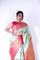 Light Turquoise Kanjivaram Saree Floral Paisley