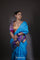 Chlorine Blue Kanjivaram Silk Saree With Floral Buttis Weaving