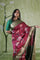 Burgundy Red Printed Kanjivaram Silk Saree