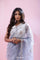 Beau Blue Tissue Organza Saree With Hand Embroidery