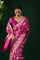 Deep Pink-Purple Banarasi with Chevron Meenakari Weave