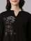 Black Rayon Embroidered Kurta