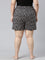 Women Printed Black Mid Rise Woven Viscose Lounge Short