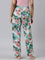 Women Green Printed Woven Viscose Lounge Pants