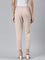 Women Baby Pink Crepe Pants