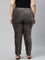 Women Solid Silver Grey Mid Rise Corduroy Treggings